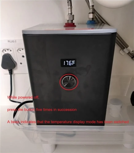 온수기를 C에서 F로 바꾸는 방법은 무엇입니까?